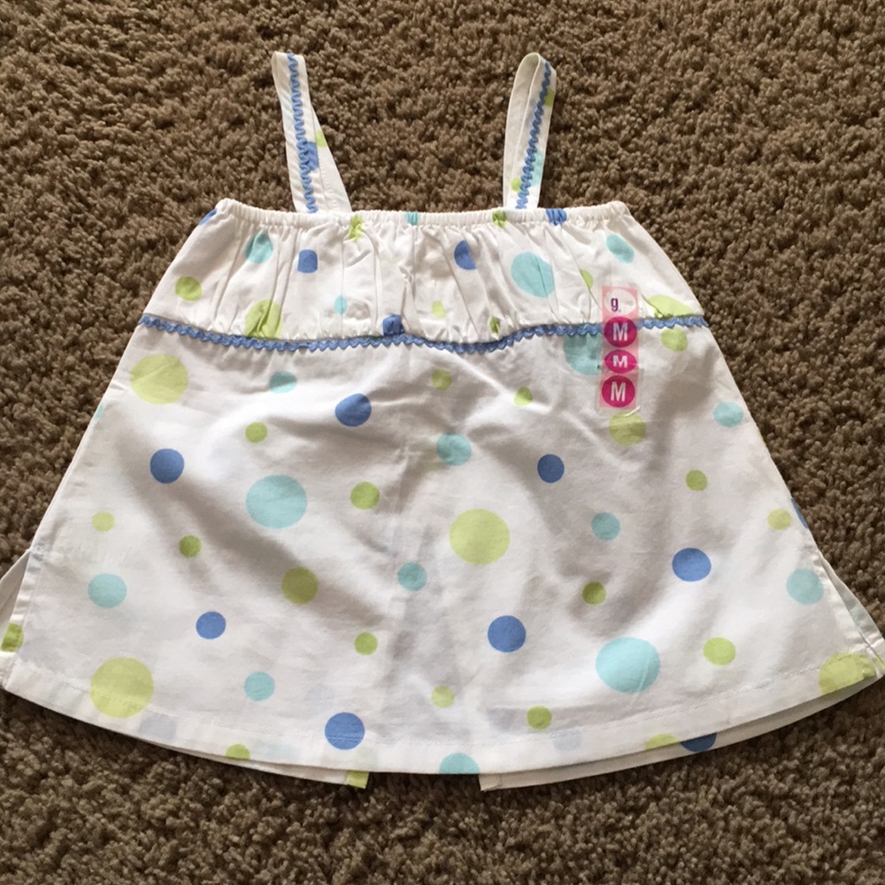 New With Tags Vintage Gymboree Rainbow Sherbert polka dot top M-4
